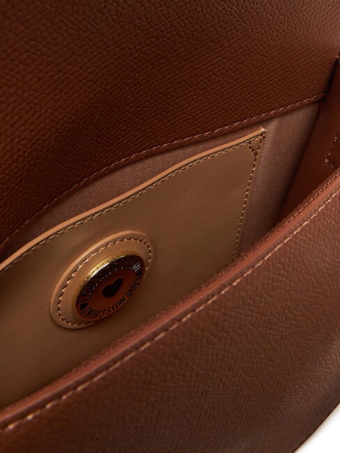 BRAIDED Bolso de hombro con solapa camello - Bolsos Mujer