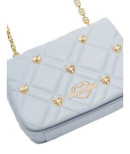 LOVE MOSCHINO SWEET STUDS Mini bolso de hombro con tachuelas Azul claro - Bolsos Mujer - 4