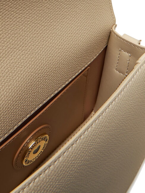 BRAIDED Bolso de hombro con solapa Marfil - Bolsos Mujer