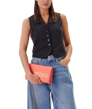 LOVE MOSCHINO BOLD LOGO Bolso con solapa y bandolera de cadena coral - Bolsos Mujer - 5