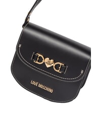 LOVE MOSCHINO LOVE CHAIN Mini bolso de hombro negro - Bolsos Mujer - 3