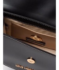 LOVE MOSCHINO LOVE CHAIN Mini bolso de hombro negro - Bolsos Mujer - 4