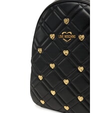 LOVE MOSCHINO SWEET STUDS Mochila con tachuelas de corazón negro - Bolsos Mujer - 4