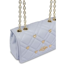 LOVE MOSCHINO SWEET STUDS Bolso de hombro con cadena Azul claro - Bolsos Mujer - 3