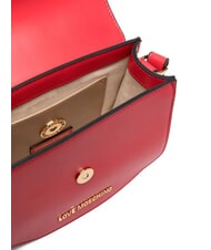 LOVE MOSCHINO LOVE CHAIN Mini bolso de hombro rojo - Bolsos Mujer - 4