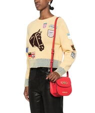 LOVE MOSCHINO LOVE CHAIN Mini bolso de hombro rojo - Bolsos Mujer - 5