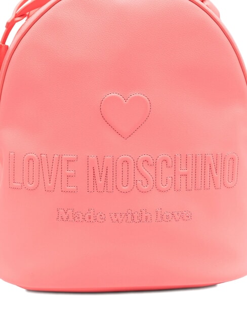LOVE EMBOSSED Mochila con logo cosido coral - Bolsos Mujer