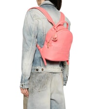 LOVE MOSCHINO LOVE EMBOSSED Mochila con logo cosido coral - Bolsos Mujer - 5