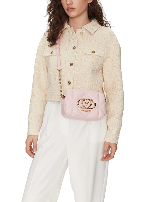 GEOMETRIC QUILTED Mini bolso de hombro polvos - Bolsos Mujer