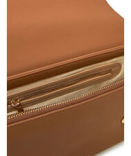 LOVE MOSCHINO LAMINATED BOLD LOVE Bolso de hombro con solapa camello - Bolsos Mujer - 5