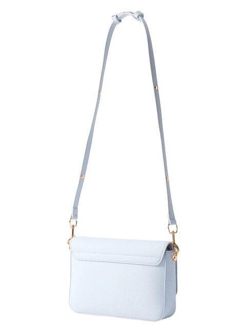 LAMINATED BOLD LOVE Bolso de hombro con solapa Azul claro - Bolsos Mujer