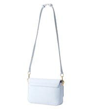 LOVE MOSCHINO LAMINATED BOLD LOVE Bolso de hombro con solapa Azul claro - Bolsos Mujer - 2