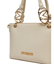 LOVE MOSCHINO LOVE CHAIN STRAP Bolsa de compras con bandolera Marfil - Bolsos Mujer - 3