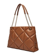 LOVE MOSCHINO GEOMETRIC Bolso bandolera con asas de cadena camello - Bolsos Mujer - 2