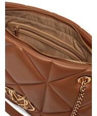 LOVE MOSCHINO GEOMETRIC Bolso bandolera con asas de cadena camello - Bolsos Mujer - 4