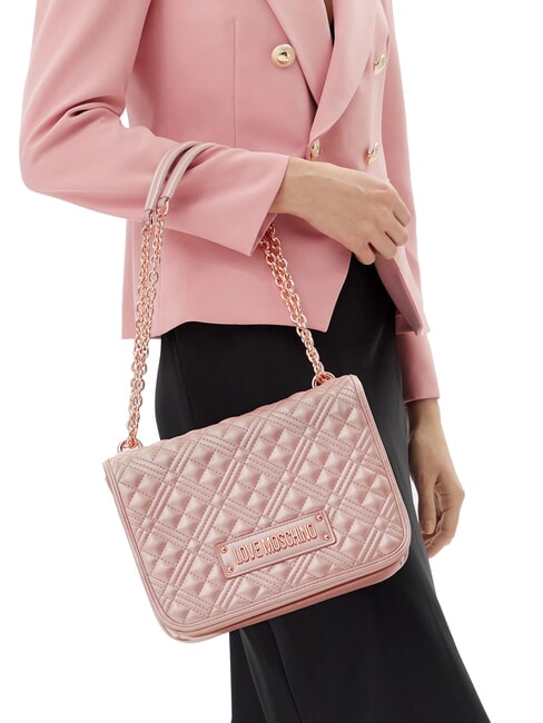 BOLD LOVE Bolso de hombro con asas de cadena polvo - Bolsos Mujer