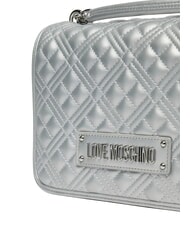 LOVE MOSCHINO BOLD LOVE Bolso de hombro con asas de cadena plata - Bolsos Mujer - 3