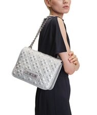 LOVE MOSCHINO BOLD LOVE Bolso de hombro con asas de cadena plata - Bolsos Mujer - 5