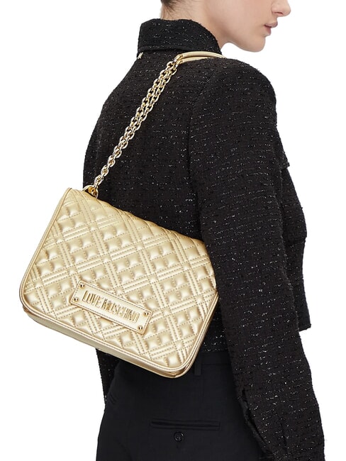 BOLD LOVE Bolso de hombro con asas de cadena oro - Bolsos Mujer