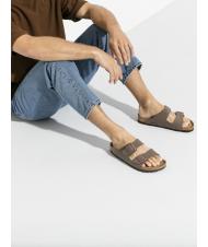 BIRKENSTOCK ARIZONA BIRKO-FLOR NUBUK Sandalia zapatilla moca - Zapatos unisex - 7