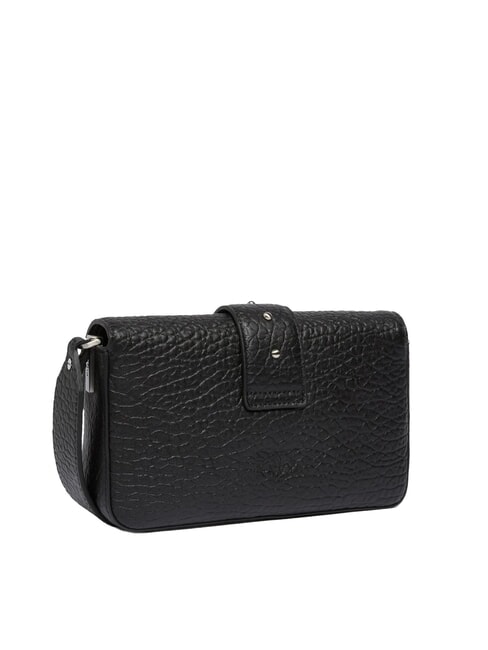 LOVE ONE SLOUCHY  Mini bolso de hombro de piel Limusina negra - plata mate - Bolsos Mujer