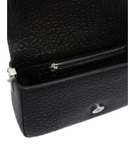 PINKO LOVE ONE SLOUCHY  Mini bolso de hombro de piel Limusina negra - plata mate - Bolsos Mujer - 4