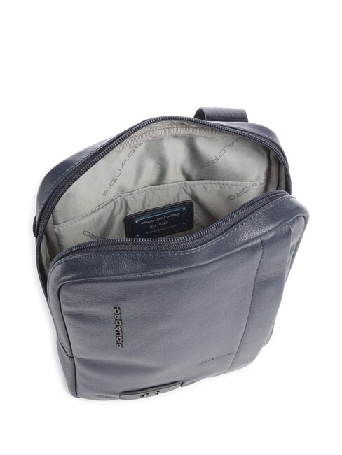 W137 Bolso de cuero azul - Bandoleras Hombre