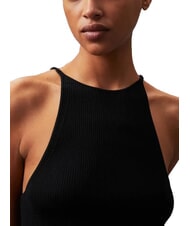 CALVIN KLEIN CK JEANS Vestido corto de tirantes acanalado ck negro - Ropa de mujer - 3