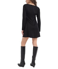 CALVIN KLEIN CK JEANS Vestido corto con mangas largas y logotipo completo. - Ropa de mujer