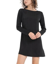 CALVIN KLEIN CK JEANS Vestido corto con mangas largas y logotipo completo. AOP floral negro tonal - Ropa de mujer - 4
