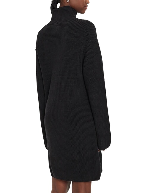 CK JEANS Vestido corto de cuello alto de gran tamaño ck negro - Ropa de mujer