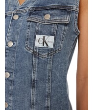 CALVIN KLEIN CK JEANS Vestido corto vaquero con sisas dril - Ropa de mujer - 4