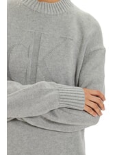 CALVIN KLEIN CK JEANS Vestido oversize de manga larga brezo gris - Ropa de mujer - 3