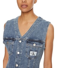 CALVIN KLEIN CK JEANS Vestido corto vaquero con sisas dril - Ropa de mujer - 3