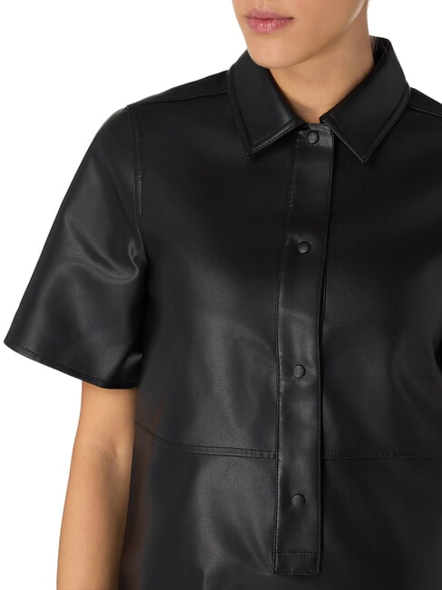 CK JEANS Vestido camisero corto con botones ck negro - Ropa de mujer