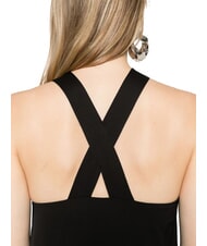 CALVIN KLEIN CK Vestido largo de viscosa con nudo ck negro - Ropa de mujer - 3