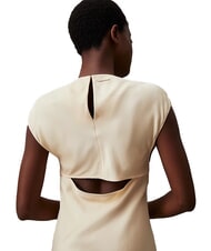 CALVIN KLEIN CK Vestido midi con aberturas laterales ceniza de madera - Ropa de mujer - 3