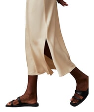 CALVIN KLEIN CK Vestido midi con aberturas laterales ceniza de madera - Ropa de mujer - 4