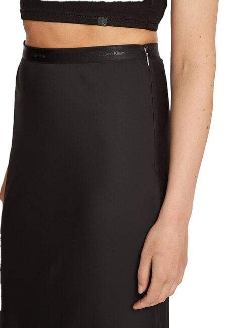 CK Falda larga brillante ck negro - Faldas de mujer