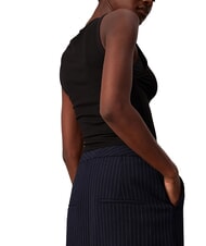 CALVIN KLEIN CK Falda midi de raya diplomática cielo nocturno / franja gris matutina - Faldas de mujer - 3