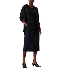 CALVIN KLEIN CK Falda midi de raya diplomática cielo nocturno / franja gris matutina - Faldas de mujer - 4