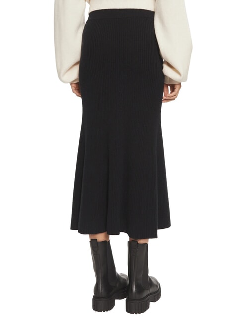 CK Falda midi acampanada de canal&eacute; ck negro - Faldas de mujer