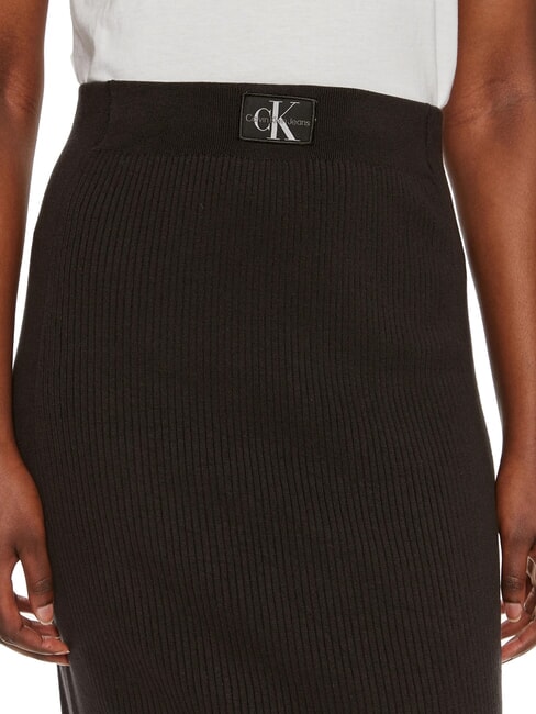 CK JEANS Falda midi el&aacute;stica ck negro - Faldas de mujer