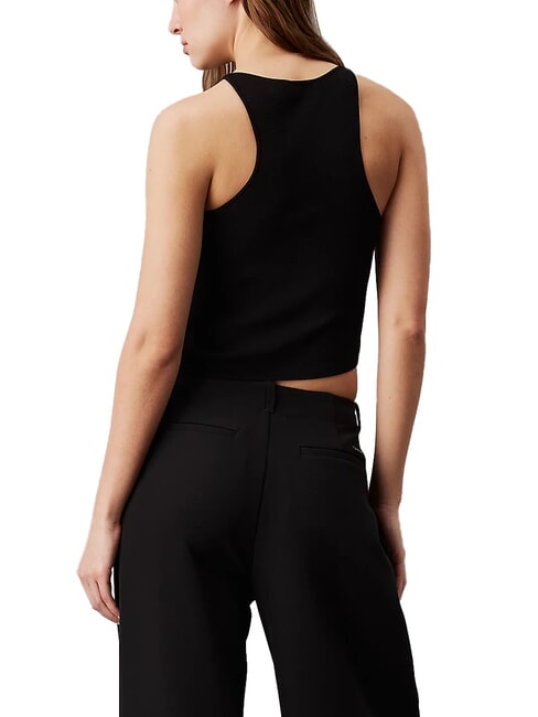 CK JEANS Camiseta de tirantes asim&eacute;trica ck negro - camiseta