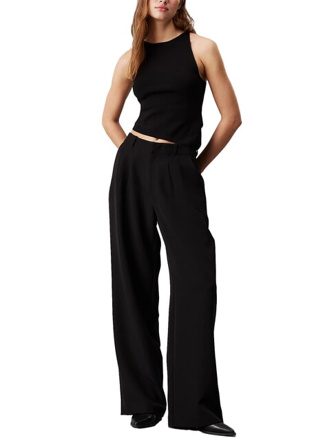 CK JEANS Camiseta de tirantes asim&eacute;trica ck negro - camiseta