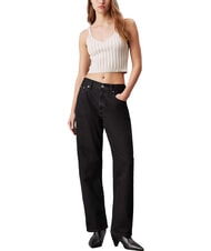 CALVIN KLEIN CK JEANS Top de tirantes tipo bralette de algod&oacute;n marfil / pel&iacute;cano - camiseta - 4