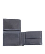 PIQUADRO TALLIN Cartera de piel con solapa y monedero azul - Carteras Hombre - 2