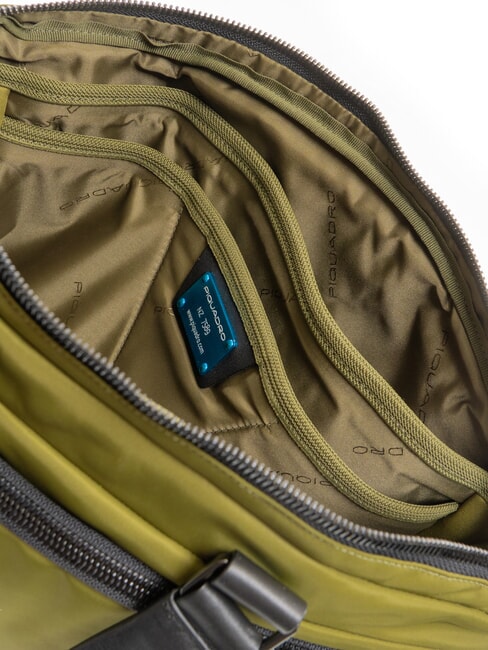 PQ-RY Malet&iacute;n delgado para computadora port&aacute;til de 14" verde negro - Maletines de Trabajo