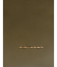 PIQUADRO CIRCLE  CIRCLE Bolso multifuncional de piel VERDE / BEIGE - Maletines de Trabajo - 3