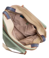 PIQUADRO CIRCLE Bolso mochila de piel verde azul - Maletines de Trabajo - 5